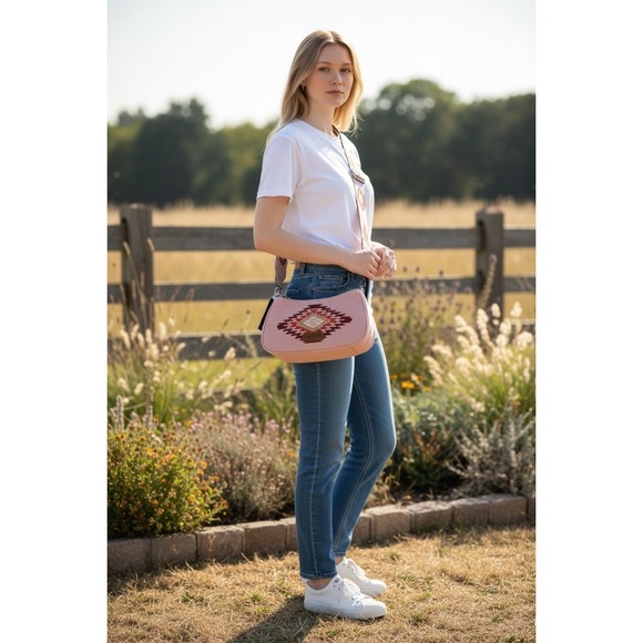 Wrangler Aztec Embroidered Shoulder Bag Hobo Purse Ethnic Western - Picture 11 of 11